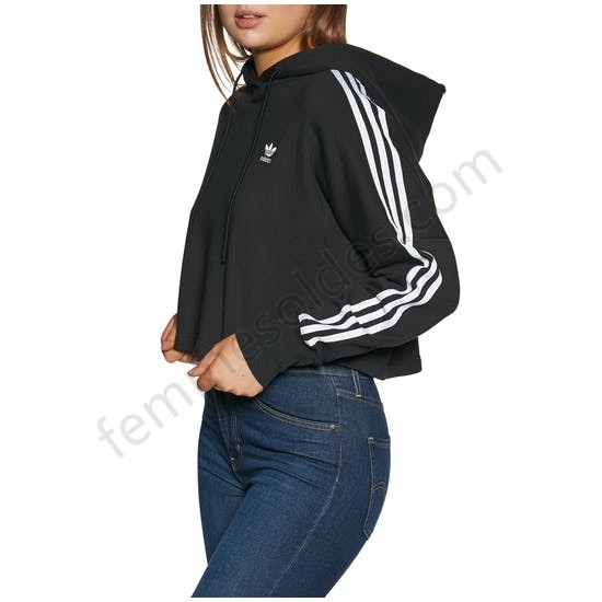 Pullover à Capuche Femme Adidas Originals Cropped - Femme Soldes FEM2598 - -1