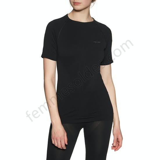 Top Seconde Peau Femme Falke Warm Short Sleeve - Femme Soldes FEM2583 - -0
