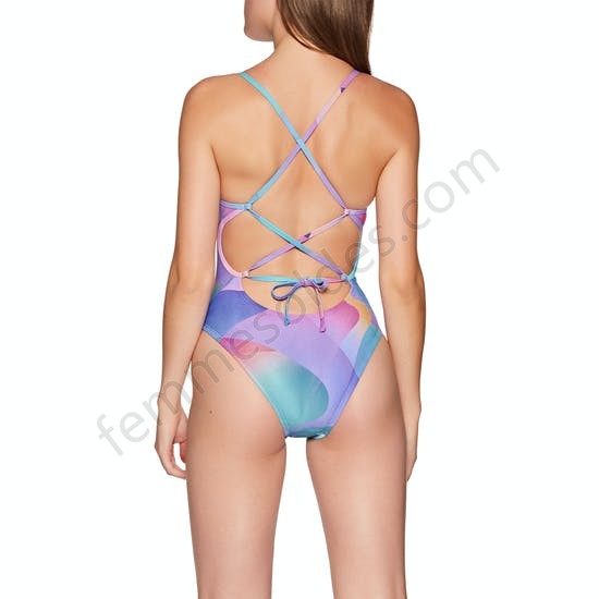Maillot de Bain Nike Swim Spectrum Lace Up Tie Back One Piece - Femme Soldes FEM2738 - -1