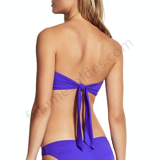 Haut de maillot de bain Seafolly Petal Edge Bandeau Bustier - Femme Soldes FEM1494 - -1
