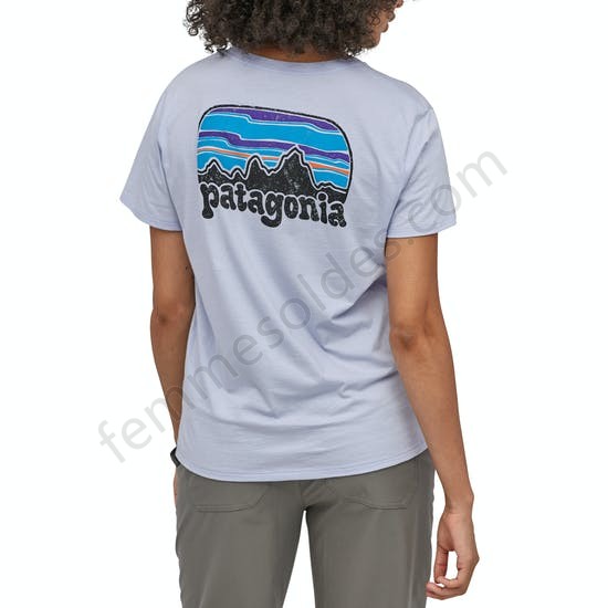 T-Shirt à Manche Courte Femme Patagonia Fitz Roy Far Out Organic Crew Pocket - Femme Soldes FEM2838 - -0