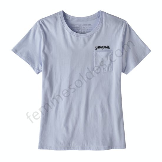 T-Shirt à Manche Courte Femme Patagonia Fitz Roy Far Out Organic Crew Pocket - Femme Soldes FEM2838 - -3