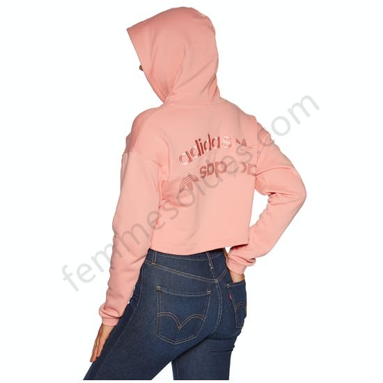 Pullover à Capuche Femme Adidas Originals Cropped - Femme Soldes FEM2536 - -1