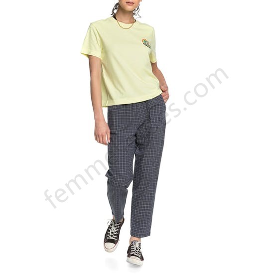 Pantalon Femme Quiksilver Elastic Check - Femme Soldes FEM1940 - -2