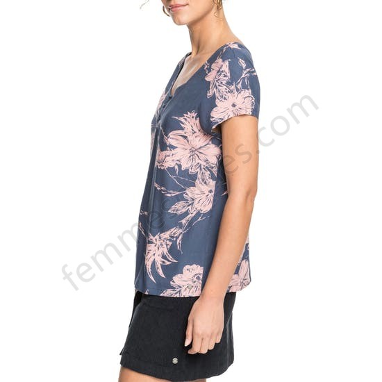 T-Shirt à Manche Courte Femme Roxy Paradise Storie - Femme Soldes FEM2551 - -0