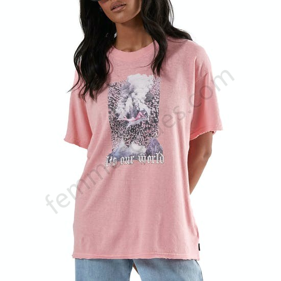 T-Shirt à Manche Courte Femme Afends Our World - Femme Soldes FEM2548 - -0