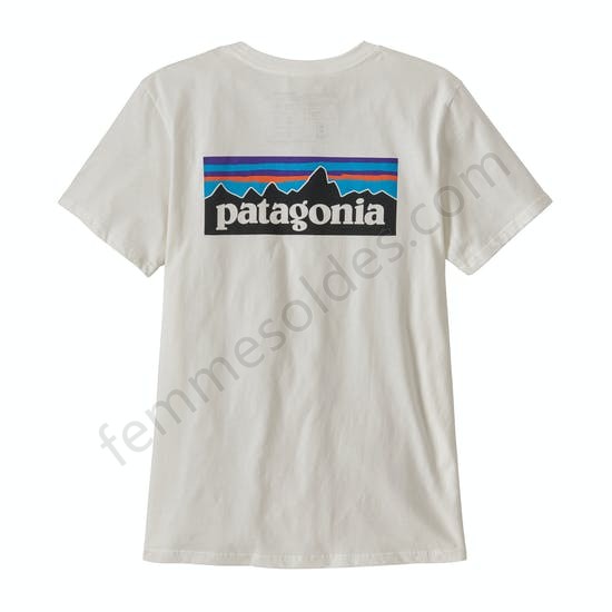 T-Shirt à Manche Courte Femme Patagonia P-6 Logo Organic Crew - Femme Soldes FEM2830 - -0