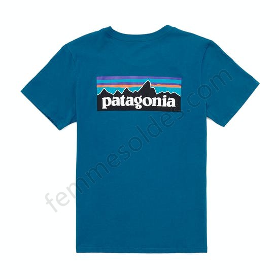 T-Shirt à Manche Courte Femme Patagonia P-6 Logo Organic Crew - Femme Soldes FEM2831 - -0