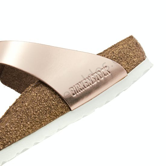 Sandales Birkenstock Gizeh Natural Leather Soft Footbed - Femme Soldes FEM1077 - -7