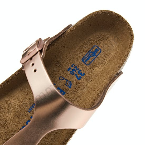 Sandales Birkenstock Gizeh Natural Leather Soft Footbed - Femme Soldes FEM1077 - -8