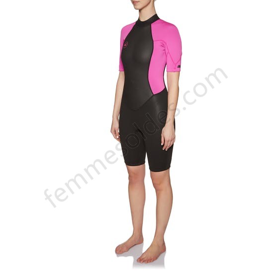 Combinaison de Surf Femme O'Neill Womens Reactor II 2mm Back Zip Shorty - Femme Soldes FEM1501 - -1