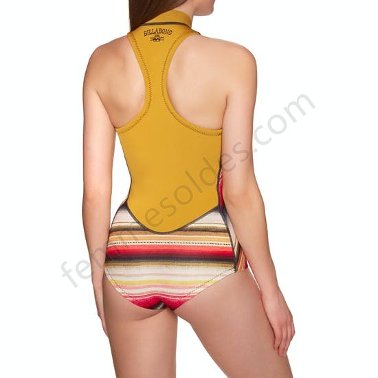 Combinaison de Surf Femme Billabong Salty Dayz 1mm Front Zip Sleeveless Shorty - Femme Soldes FEM1309 - -2