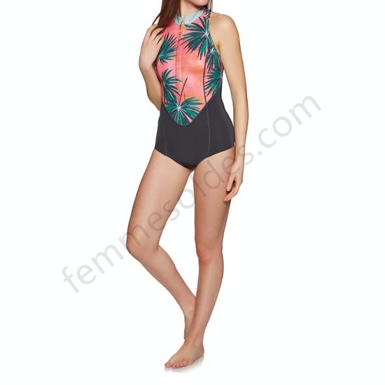 Combinaison de Surf Femme Billabong Salty Dayz 1mm Front Zip Sleeveless Shorty - Femme Soldes FEM1308 - -0