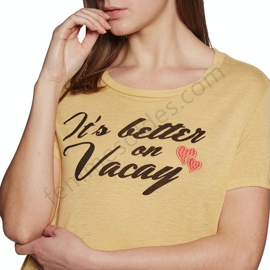 T-Shirt à Manche Courte Femme Amuse Society Sol In Love Knit - Femme Soldes FEM2859 - -1