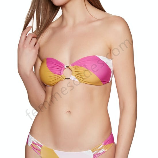 Haut de maillot de bain Billabong Soul Stripe Bandeau - Femme Soldes FEM2872 - -2