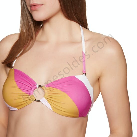 Haut de maillot de bain Billabong Soul Stripe Bandeau - Femme Soldes FEM2872 - -3