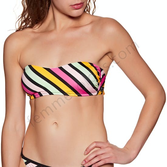 Haut de maillot de bain Roxy Pop Surf Bandeau - Femme Soldes FEM2907 - -2