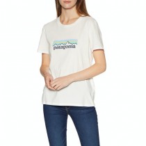 T-Shirt à Manche Courte Femme Patagonia Pastel P-6 Logo Organic Crew - Femme Soldes FEM3198