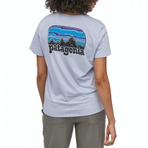 T-Shirt à Manche Courte Femme Patagonia Fitz Roy Far Out Organic Crew Pocket - Femme Soldes FEM2838