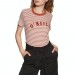 T-Shirt à Manche Courte Femme O'Neill Lw Essentials Stripe - Femme Soldes FEM3833