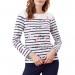 T-Shirt à Manche Longue Femme Joules Harbour Print - Femme Soldes FEM3595