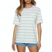 T-Shirt à Manche Courte Femme Vans Mini Stripe Pocket - Femme Soldes FEM3698